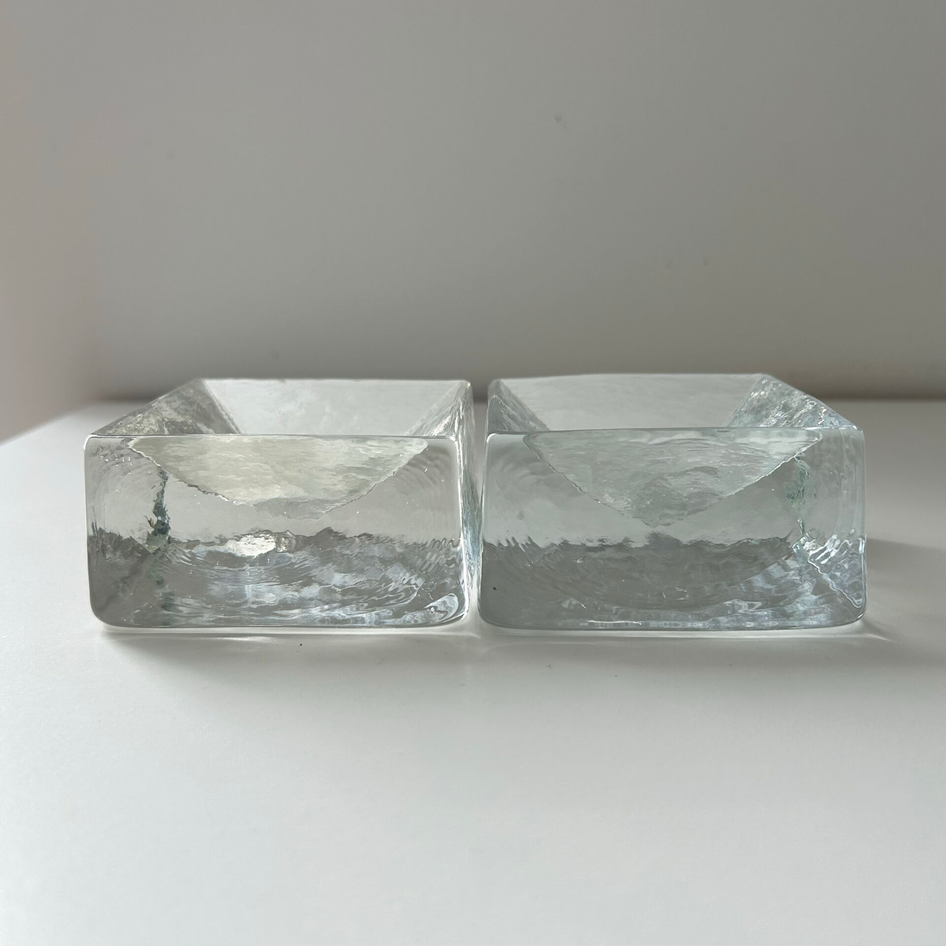 Paire de vide poches pavés de verre
