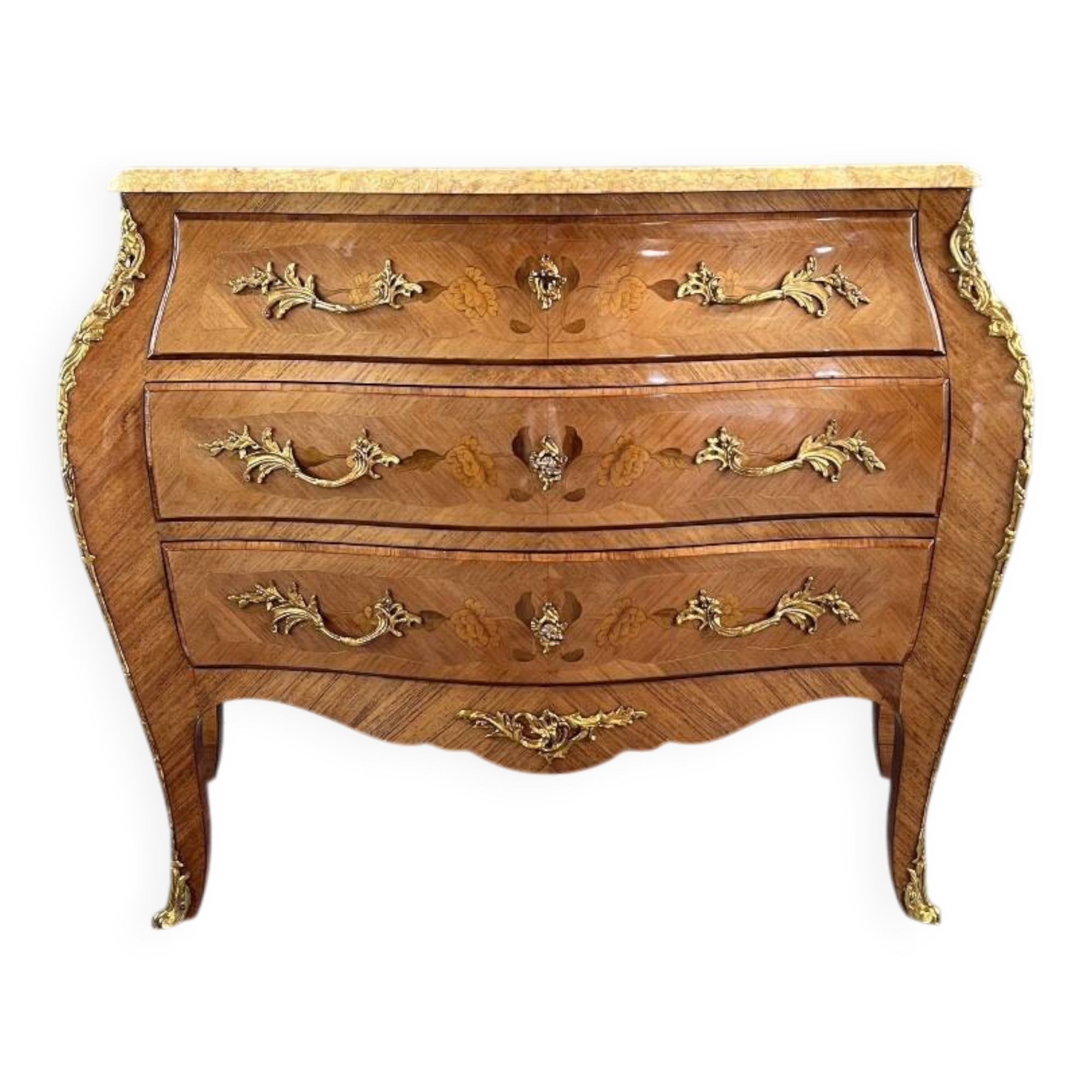 Louis XV chest of drawers stamped Marking P., late 19th century