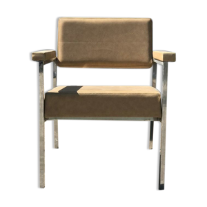Fauteuil skaï chrome