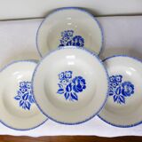 4 hollow plates of Digoin Sarreguemines model Simone 211247