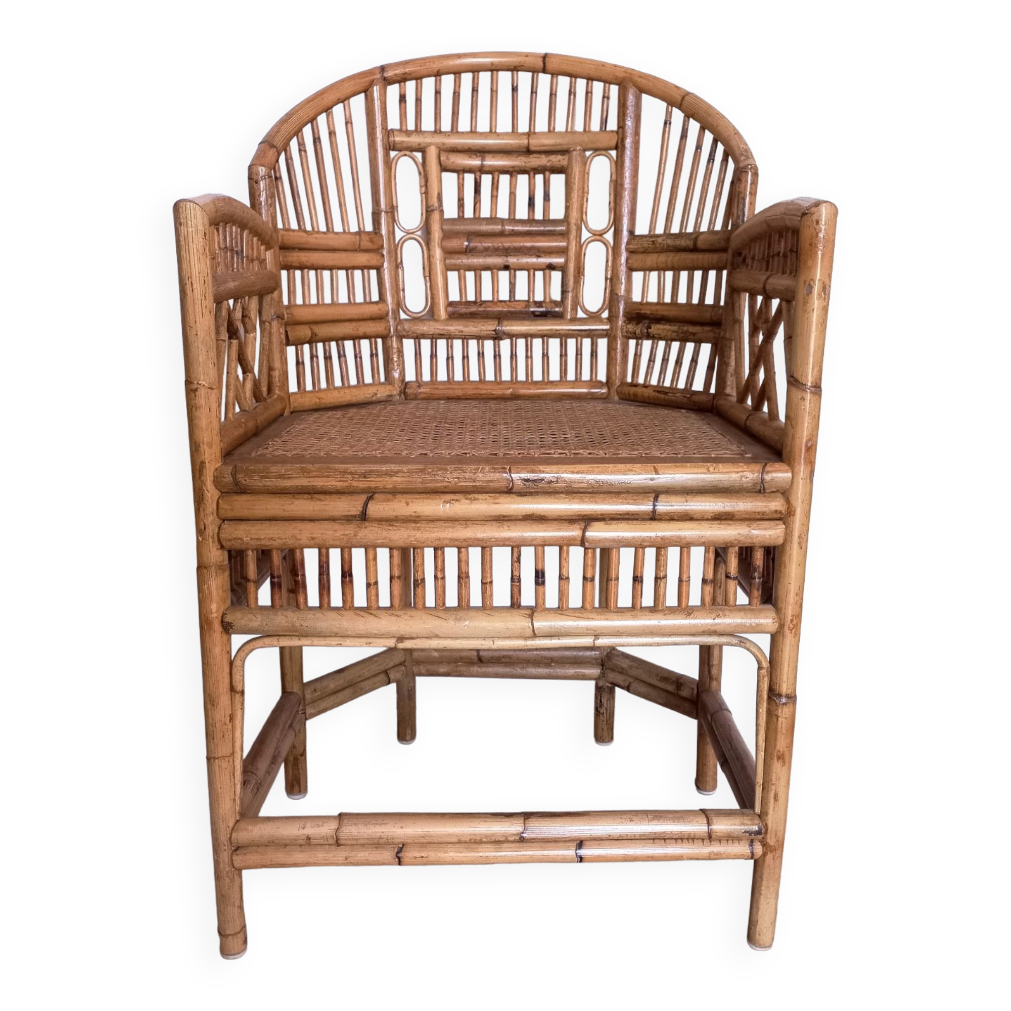 Rattan club chairs