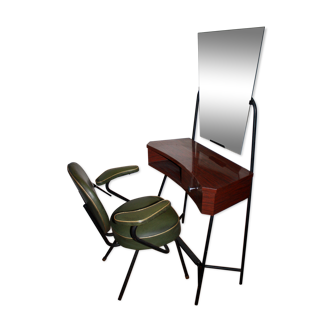 Dressing table with armchair vintage metal formica Barber