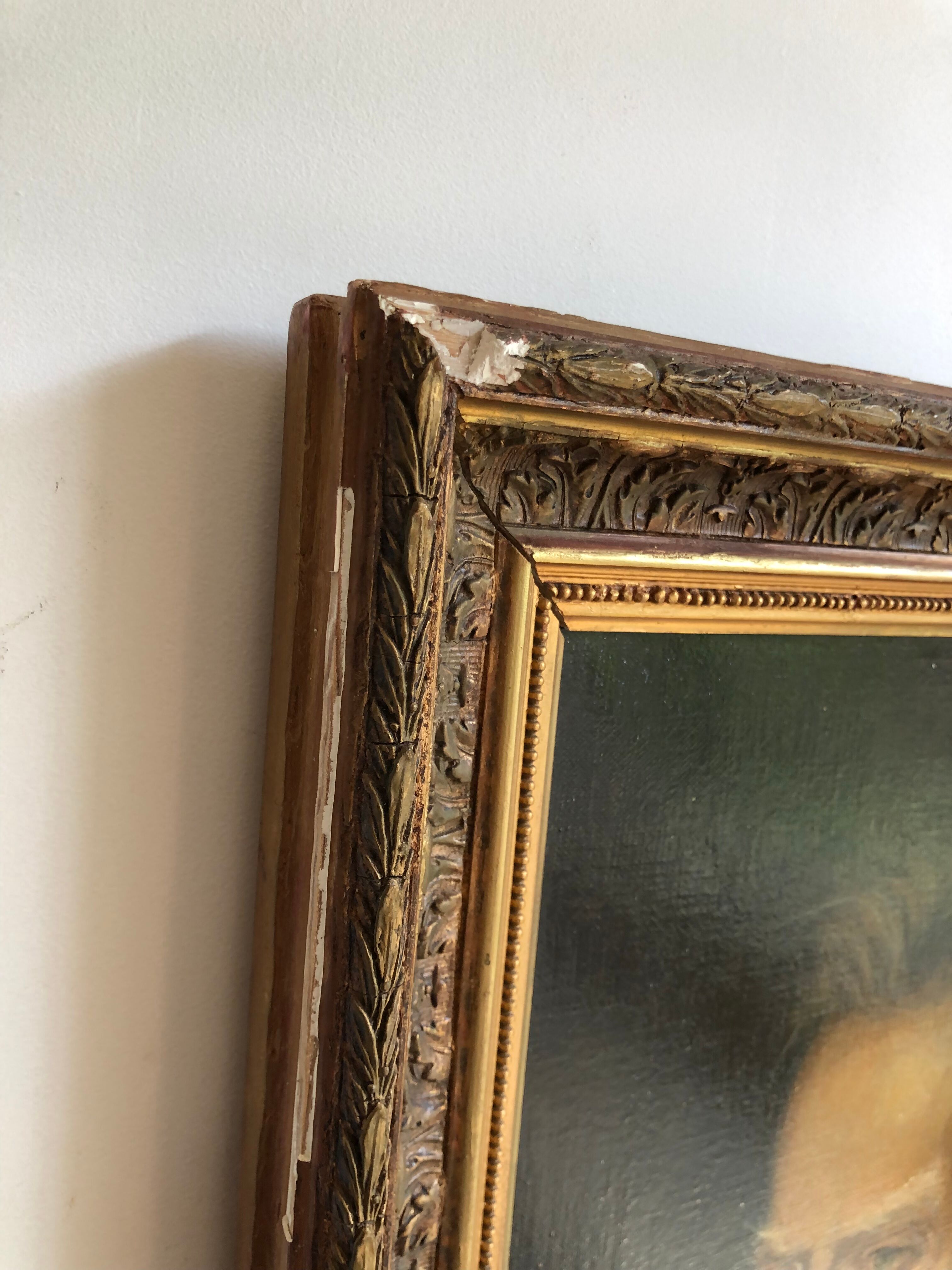 Portrait of a man with a mustache oil on canvas