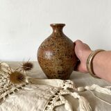 Vintage pyreted stoneware vase