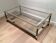 Coffee table with gunmetal patina and gilt metal