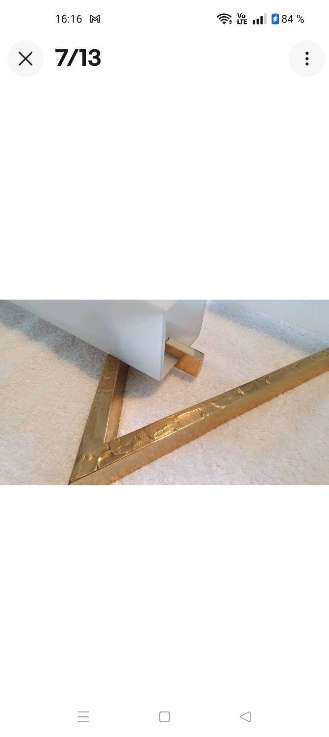 Arlus pair of wall sconces in gilt bronze and opaline glass, 1950