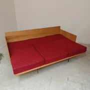 Folding bench Daybed sofa red and black fabric Libena Ex Teh