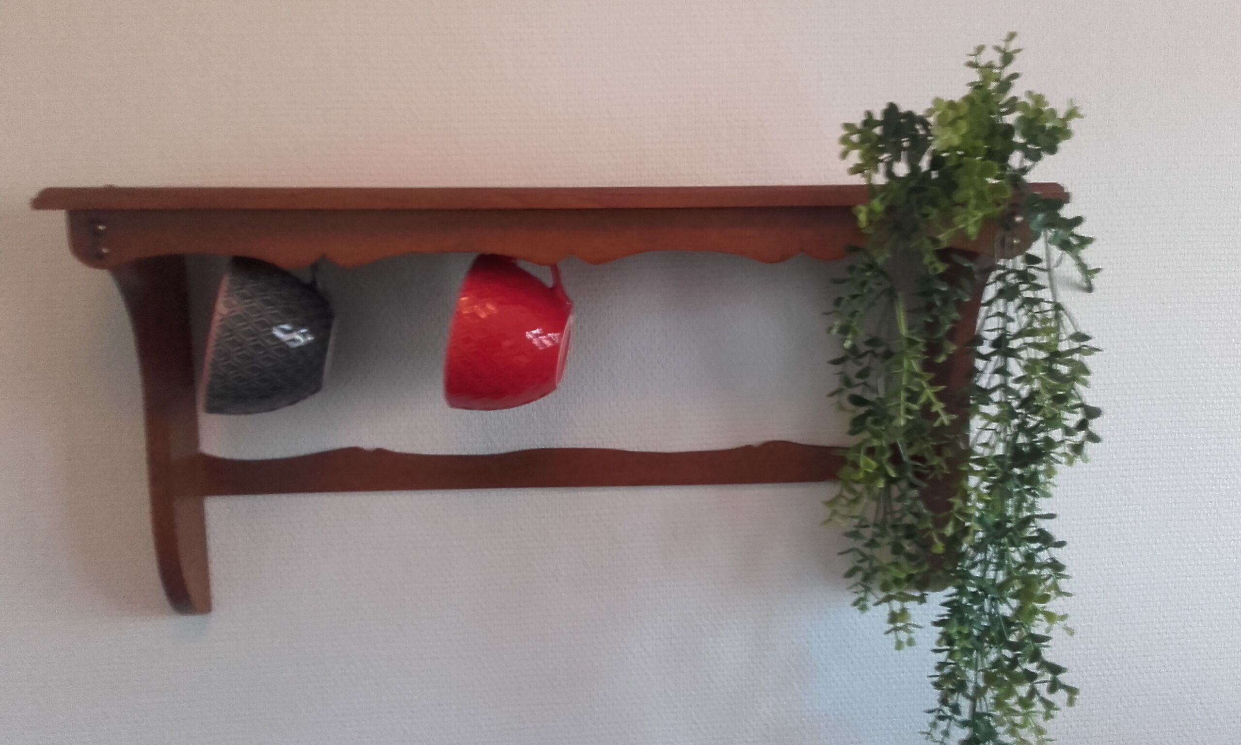 Vintage shelf 4 hooks