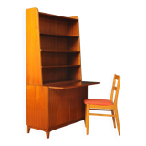 Bookcase/secretary with chair, 1960s set