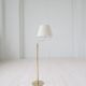 Sculptural modern brass floor lamps from the mid-century Luxus, Sweden, 1970s.