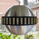 Vintage Space Age RVS Hanging Lamp with acrylic inserts, Mid Century Pendant