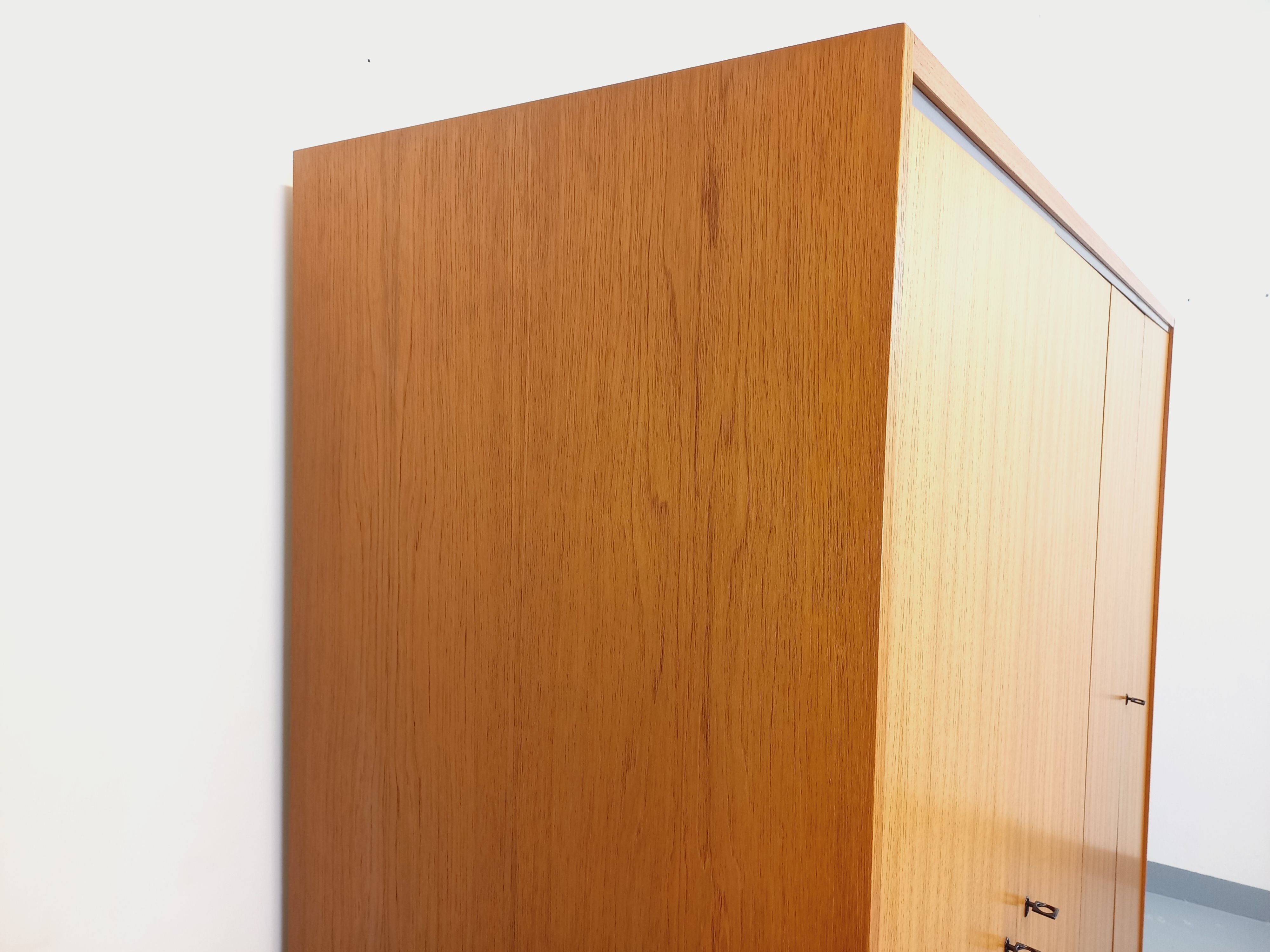 Vintage Scandinavian teak wardrobe from the 1960s.