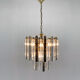 Lustre du milieu du siècle en laiton, verre et lucite, Autriche, années 1970