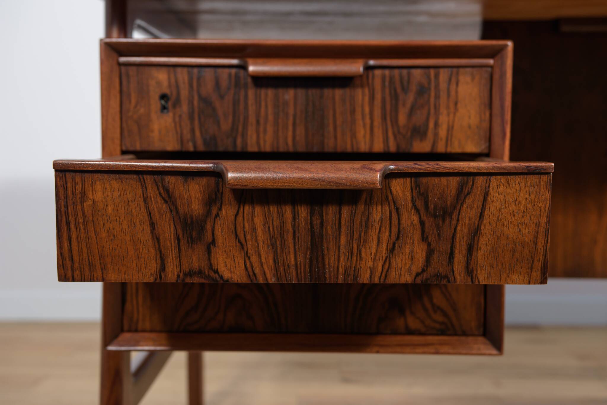 Mid-Century Model 75 Freestanding Teak Desk from Omann Jun, Denmark, 1950s