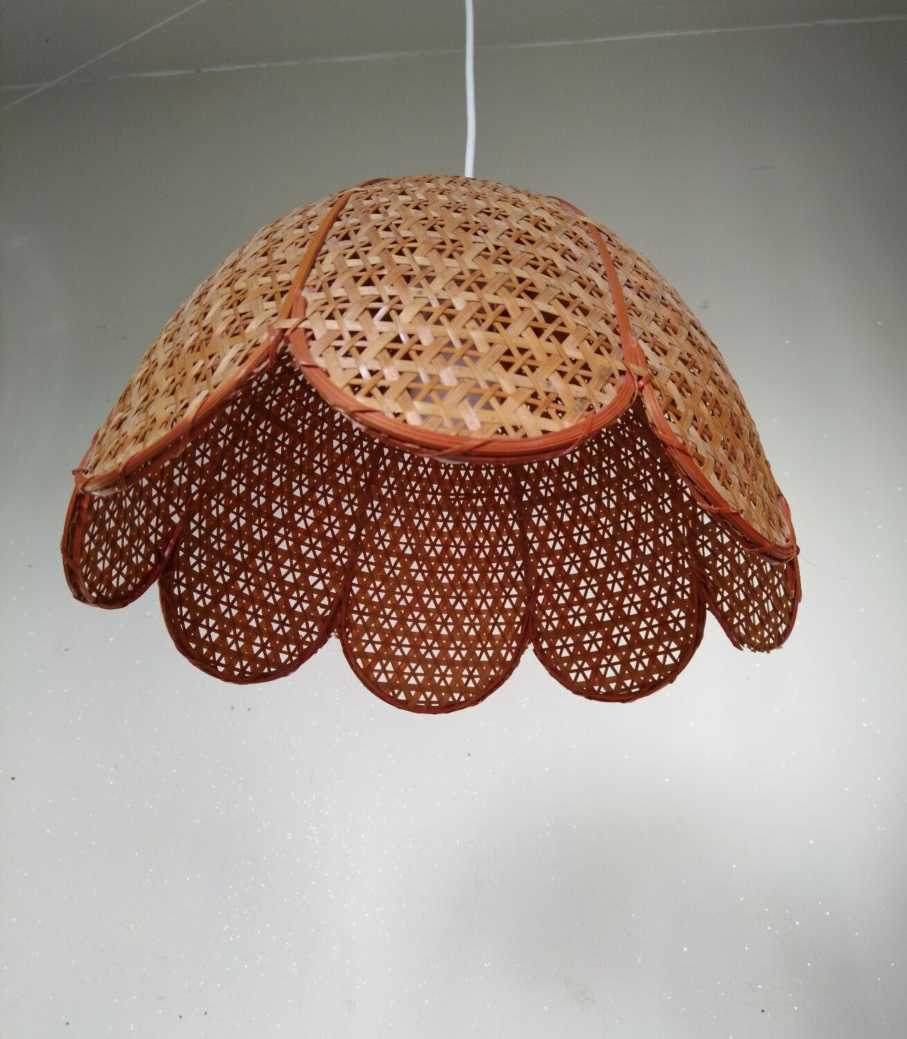 Rattan flower suspension