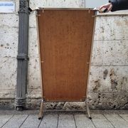 Table basse en ronce de bois et acier, France années 1970