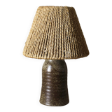 Le Cep stoneware bedside lamp with rope shade