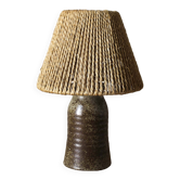 Le Cep stoneware bedside lamp with rope shade