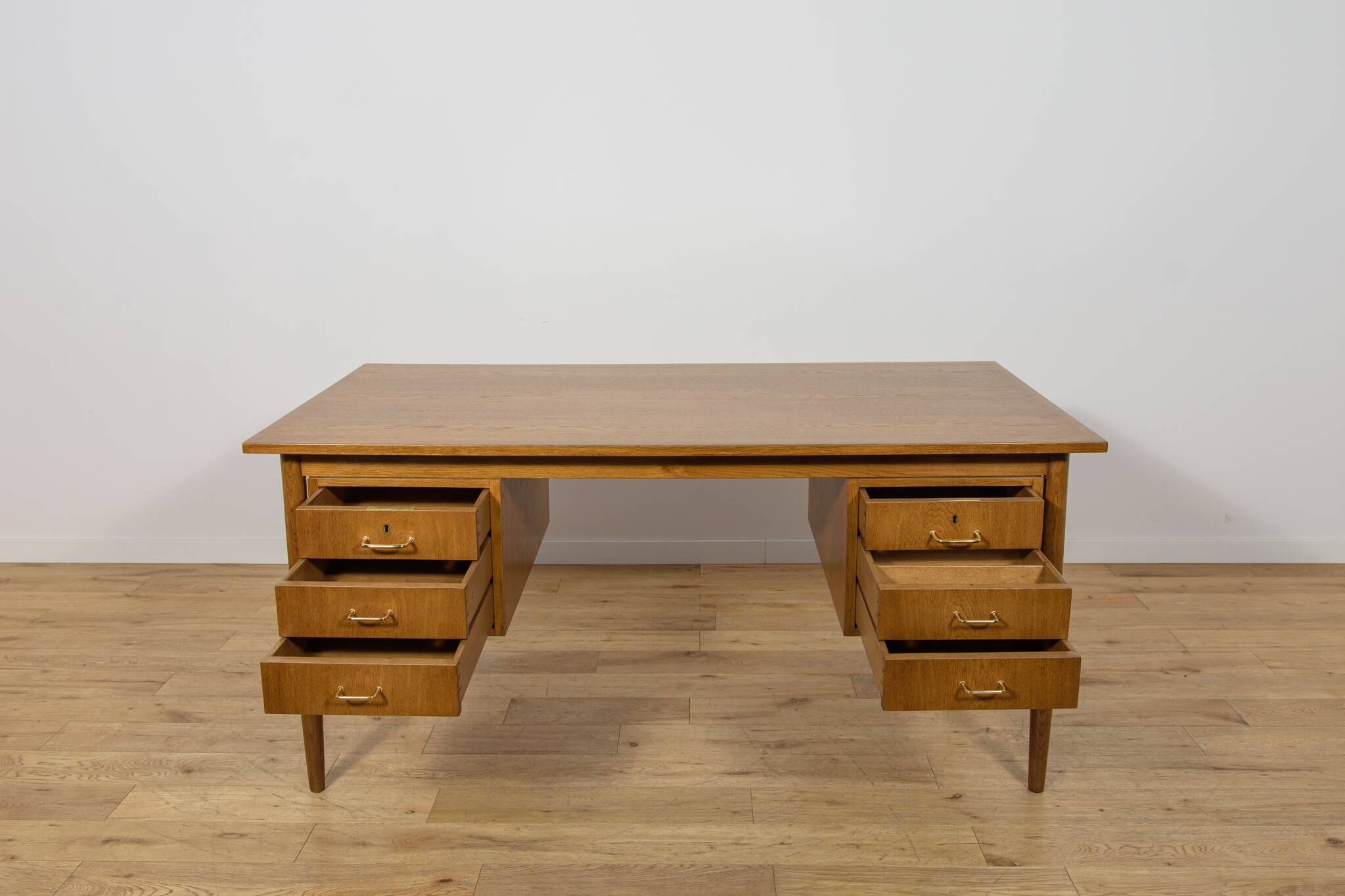 Mid-Century Oak Executive Desk, Denmark, 1960s