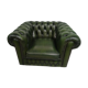 Armchair chesterfield English green leather