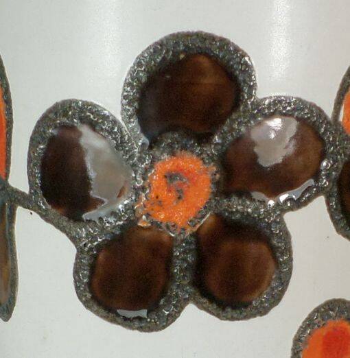 vintage scheurich FLOORVASE fat lava flower decor model 517-45 60s, 70s