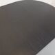 Vintage dining table in melamine with a black wood effect and chrome metal.