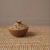 Vintage flower spike vase in stoneware ceramic handmade object handmade pottery Vallauris