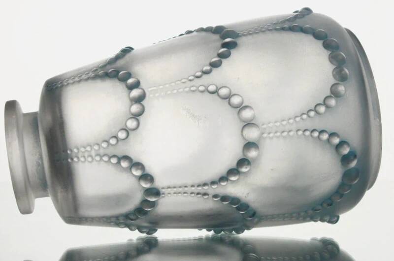 Lalique “Perles” perfume bottle, 1926 Marcilhac, 600 satin-finish glass with stopper