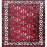 Turkmen Yomud Bukhara Oriental Rug: 2.40 X 1.60 Meters