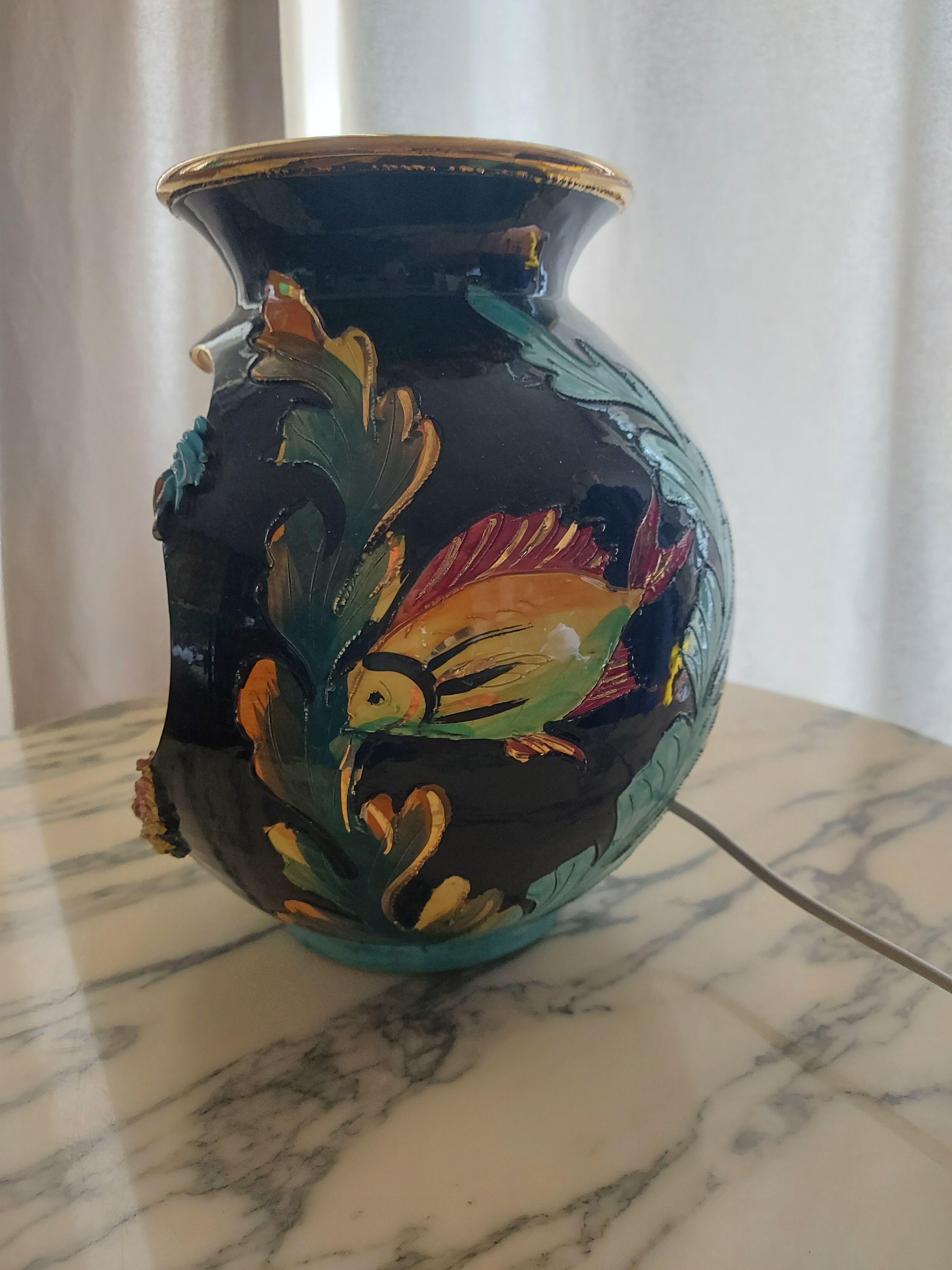 Ceramic lamp years 60 vallauris