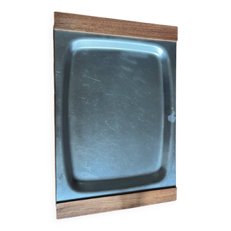 Metal and wood tray