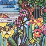 Vintage 1970s Baden Powell Maximalist Bossa Nova Concert Poster