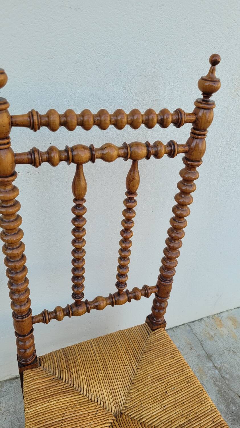 Napoléon III Period Nurse's Chair in Fruitwood