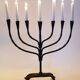 Forged iron candelabra