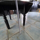 Oval gateleg table from the late 19th century, repainted in black.