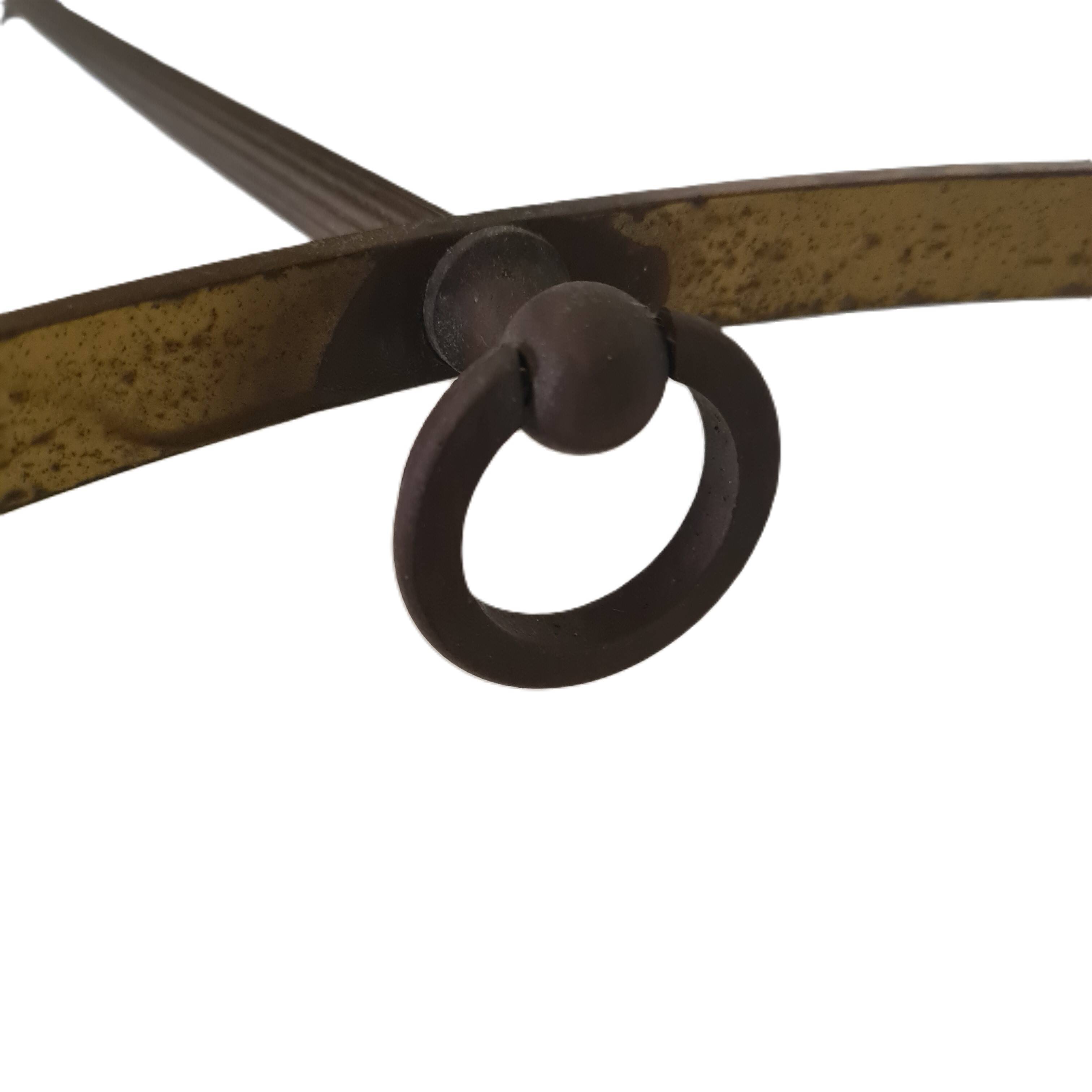 French brass Coffee Table With Smoked Glass Top, 1950s