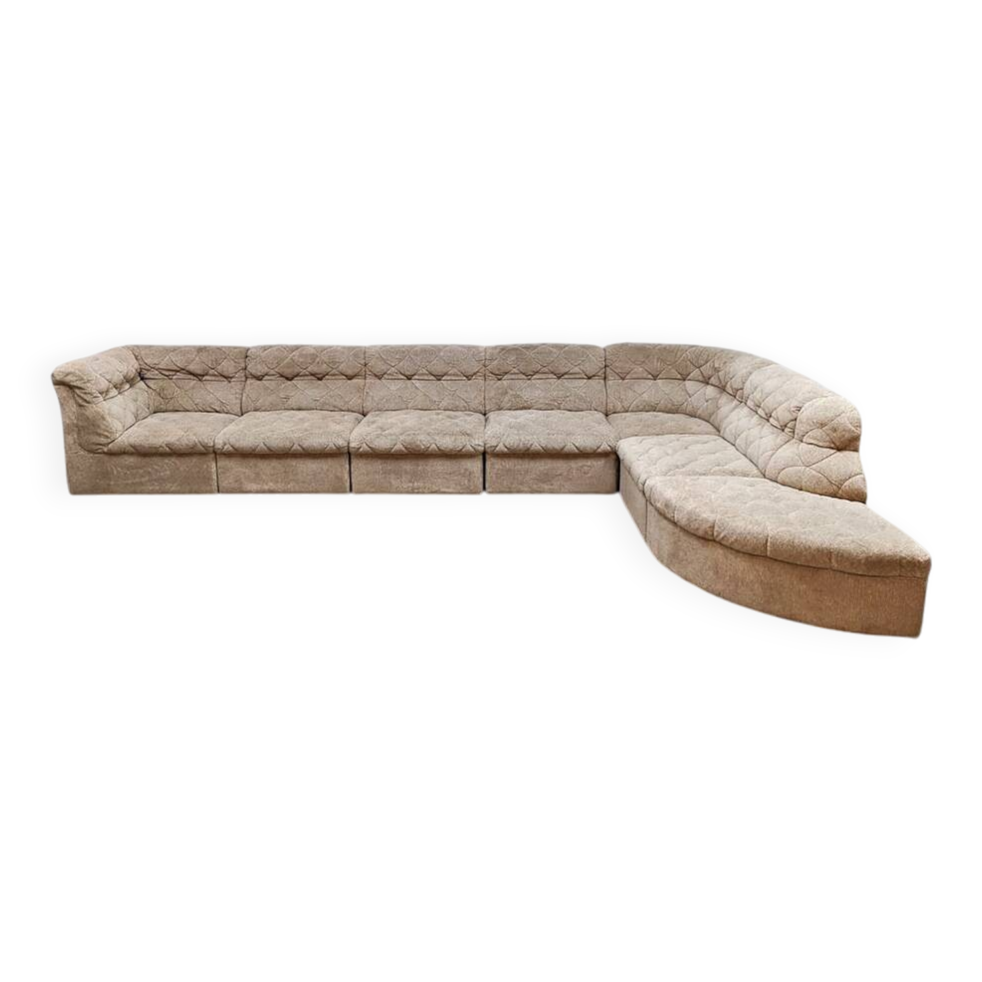 Vintage modular sectional sofa Laauser 'Ivory beige'