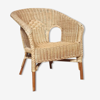 Chaise enfant en rotin vintage