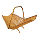Folding fruit basket wood and vintage bamboo