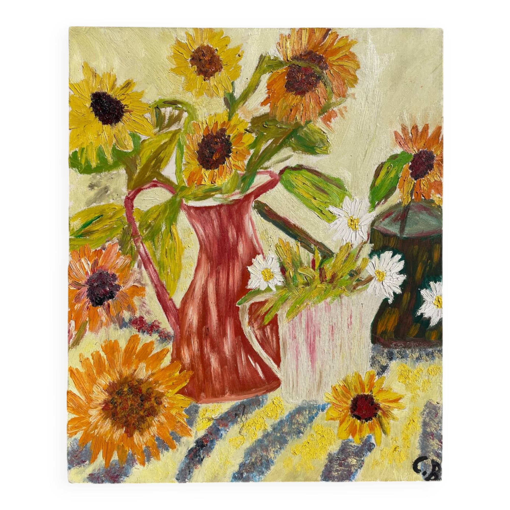 Tableau bouquet de fleurs tournesol