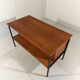 Independent teak and black steel desk by Günter Renkel, 1960s.