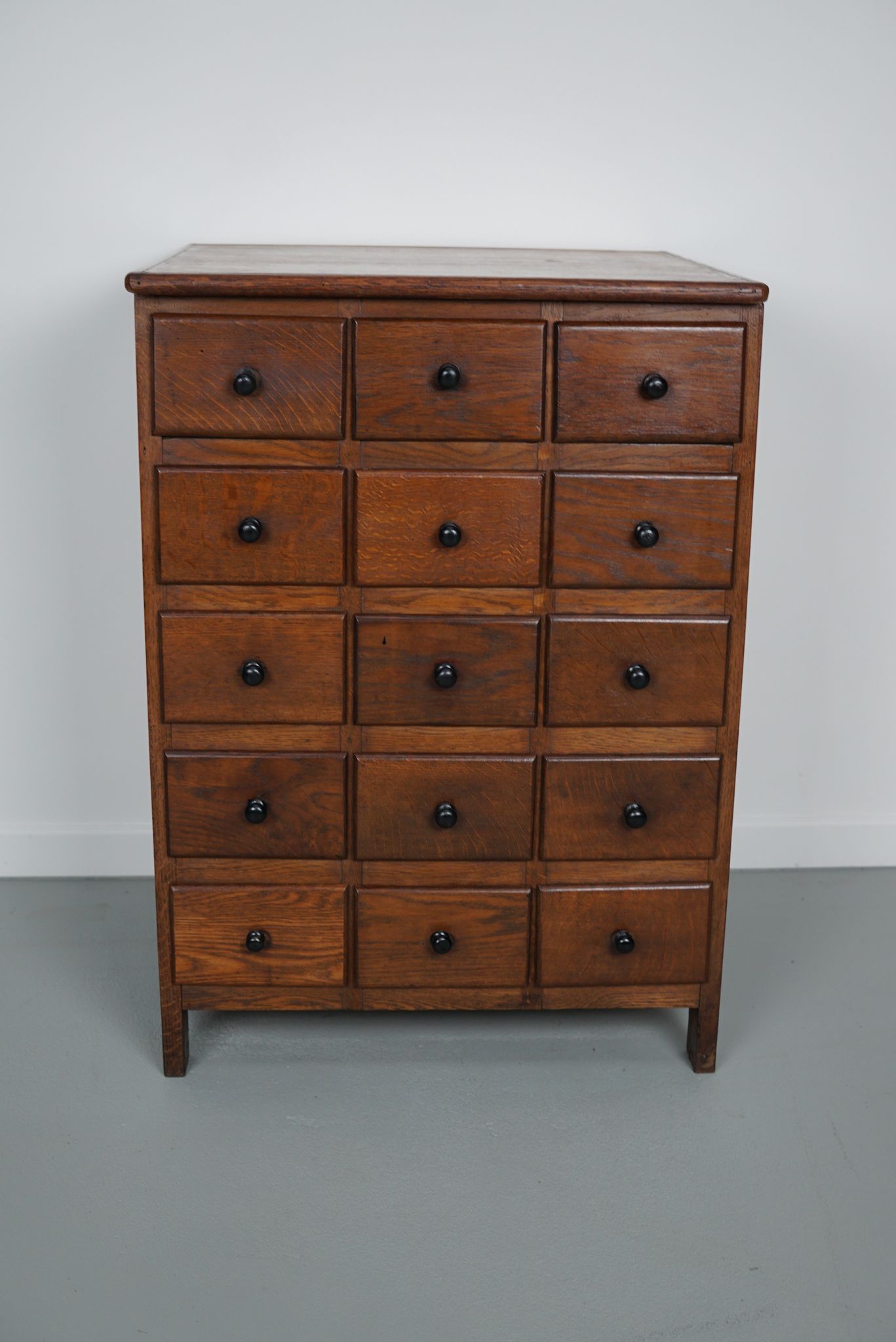 Dutch Oak Apothecary / Barber Cabinet, Early 20th Century