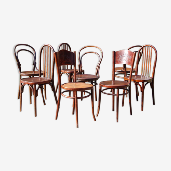 Lot 8 chaises bistrot début XXe