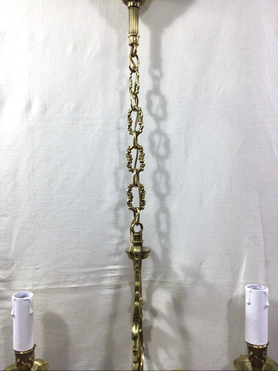 Bronze chandelier with 2 lights