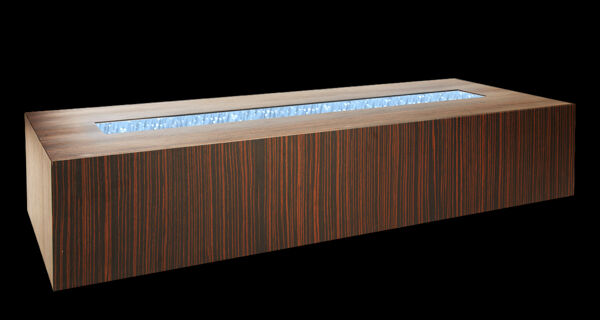 Table basse lumineuse vintage en fibre optique