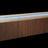 Vintage light coffee table in optical fiber
