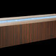 Vintage light coffee table in optical fiber