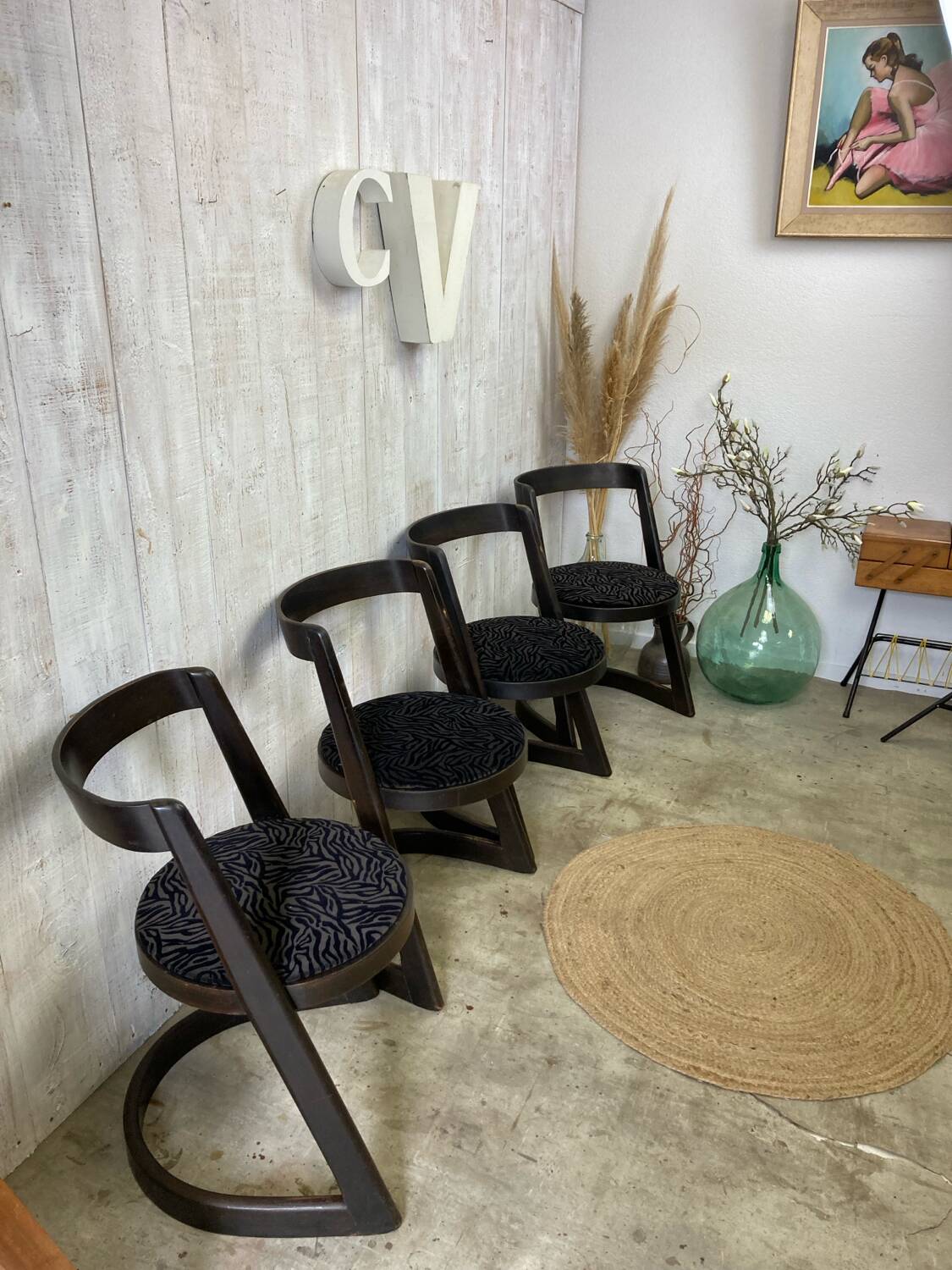 Set of 4 Halfa Baumann chairs