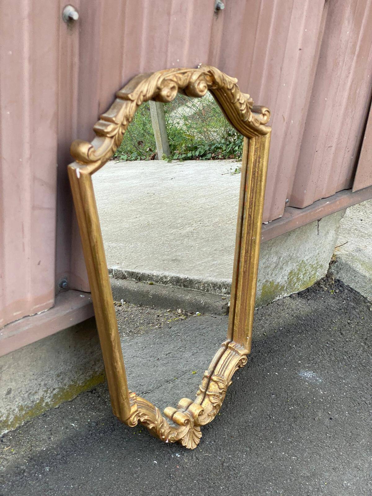Baroque gold leaf mirror in Louis XV style 62x38cm