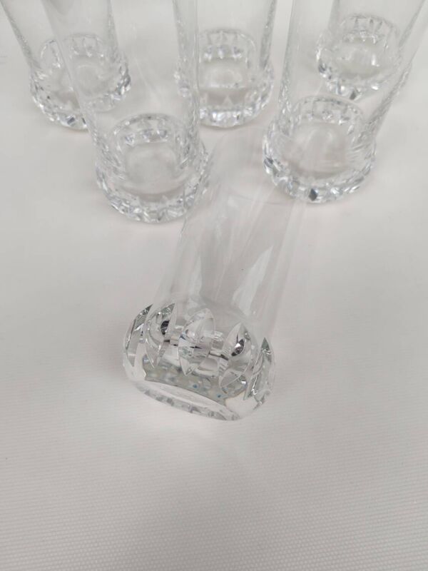 6 verres à orangeade, eau en cristal, années 70